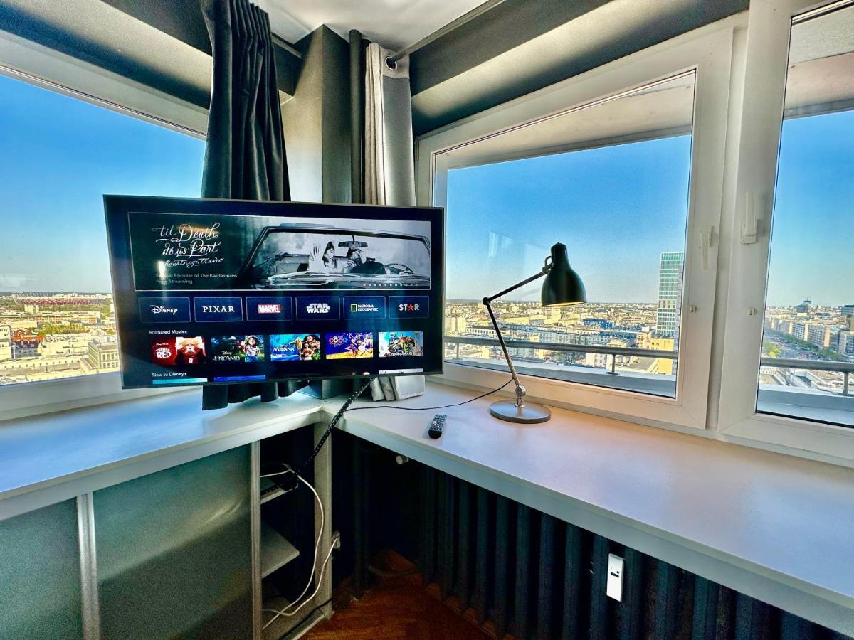 Super Apartament GREY Centrum 2x Metro Fast WiFi 300 Mbs Netflix AppleTV SmartTV Spotify Panorama Miasta Varsóvia Exterior foto