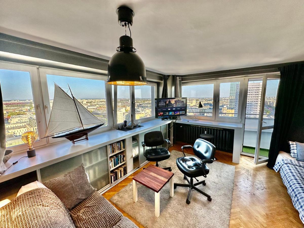 Super Apartament GREY Centrum 2x Metro Fast WiFi 300 Mbs Netflix AppleTV SmartTV Spotify Panorama Miasta Varsóvia Exterior foto